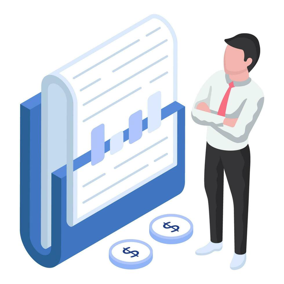 Modern design illustration of business folder vector