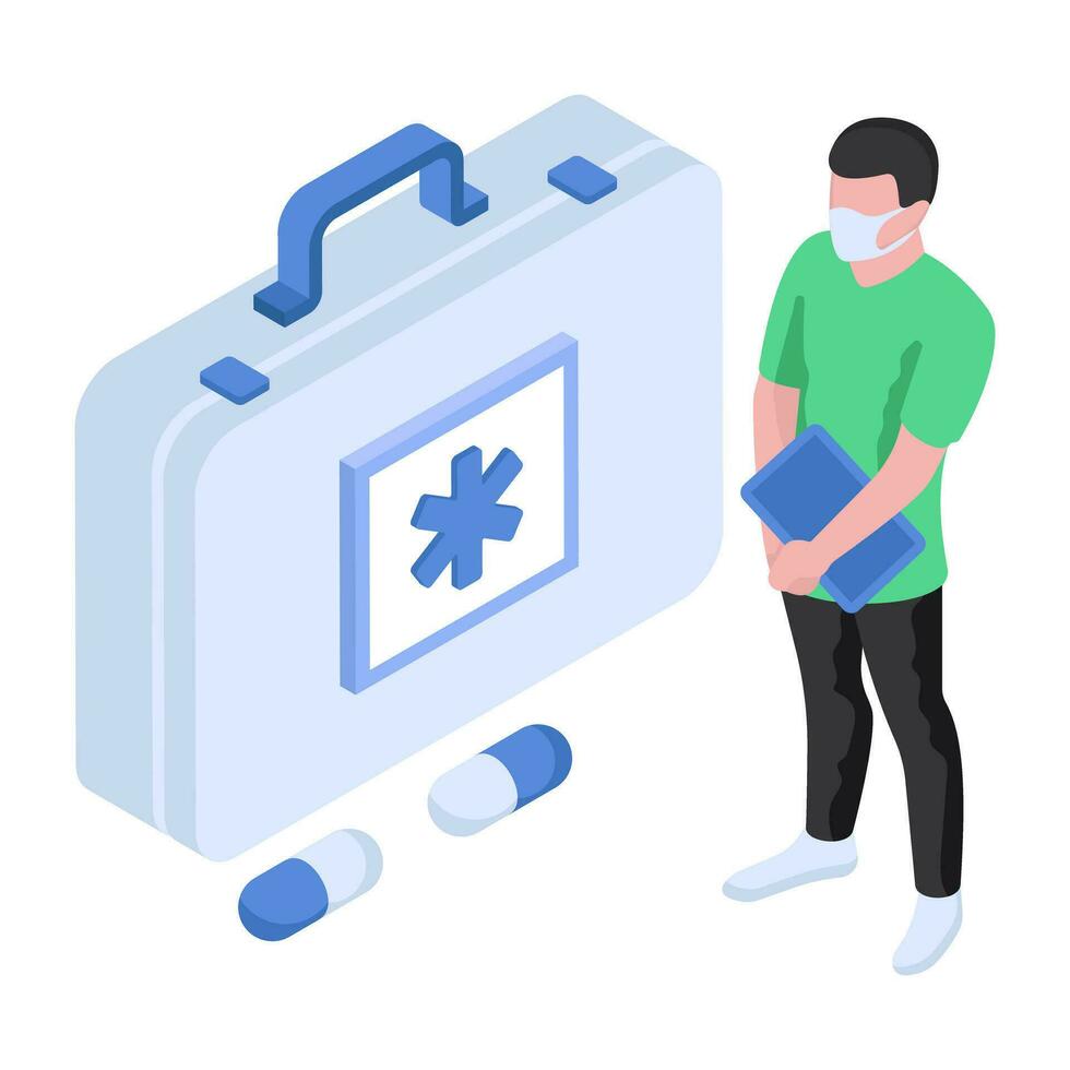 Vector design of first aid kit