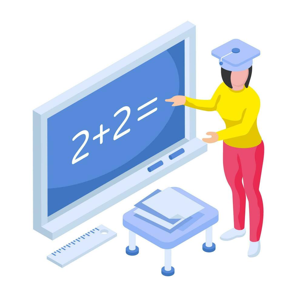 A creative design illustration of math class vector