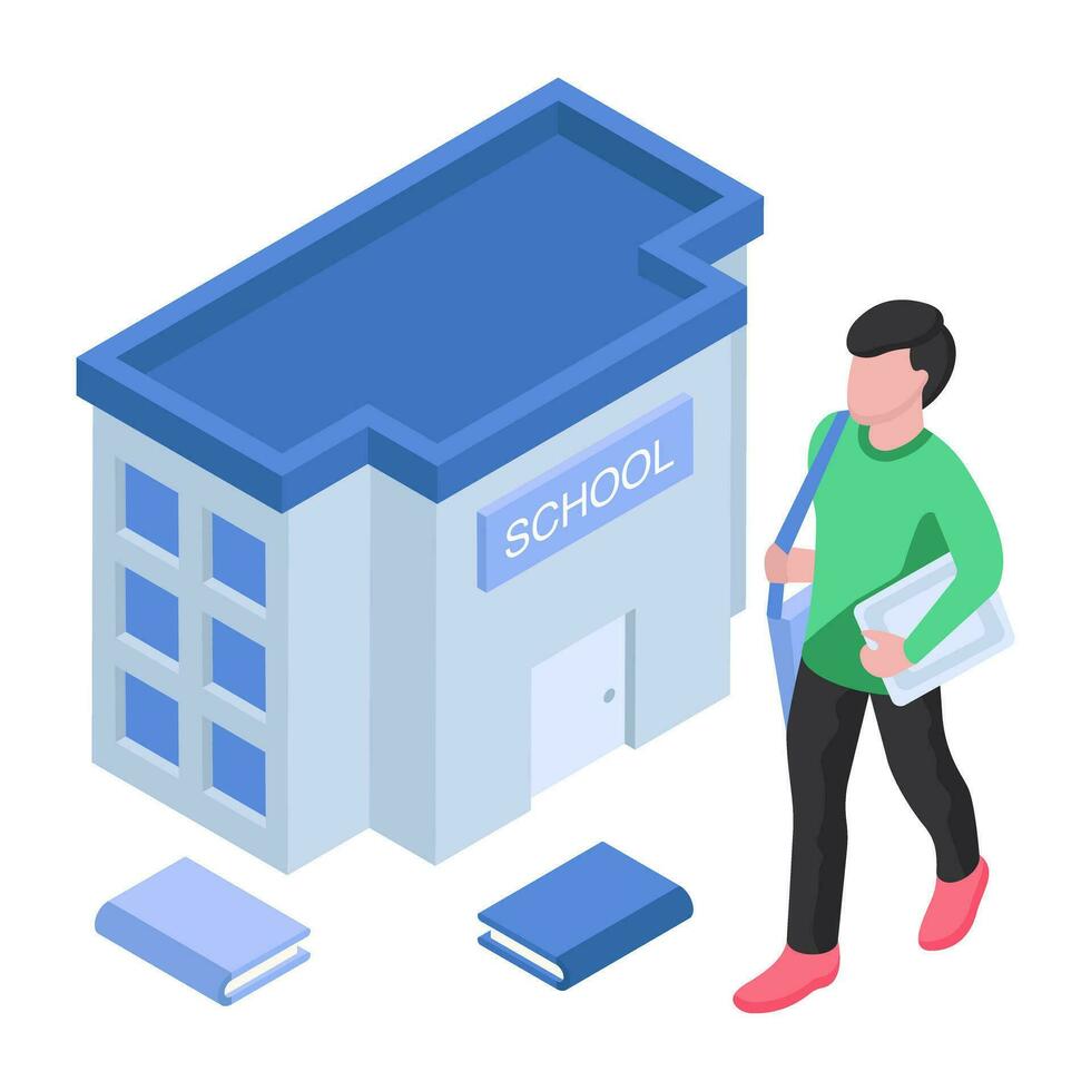 A perfect design illustration of school building vector