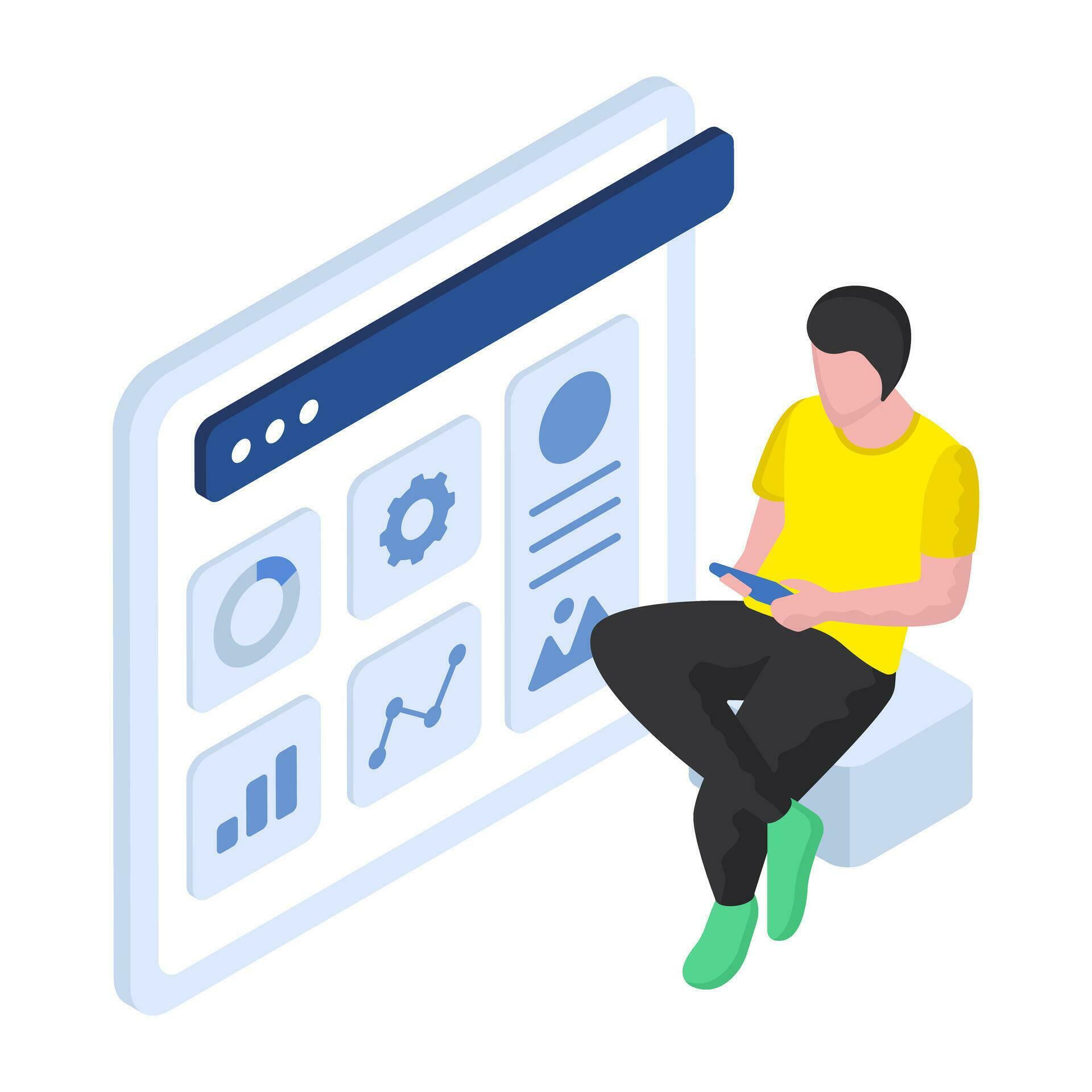 Trendy vector design of admin panel 34464922 Vector Art at Vecteezy