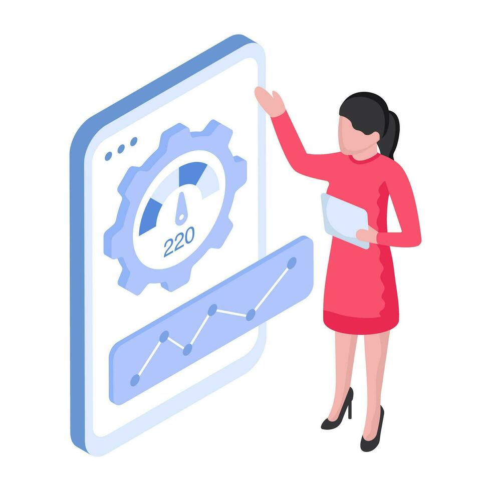 Modern design illustration of web speed optimization vector