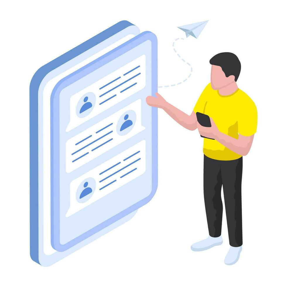 Trendy design illustration of candidate list vector