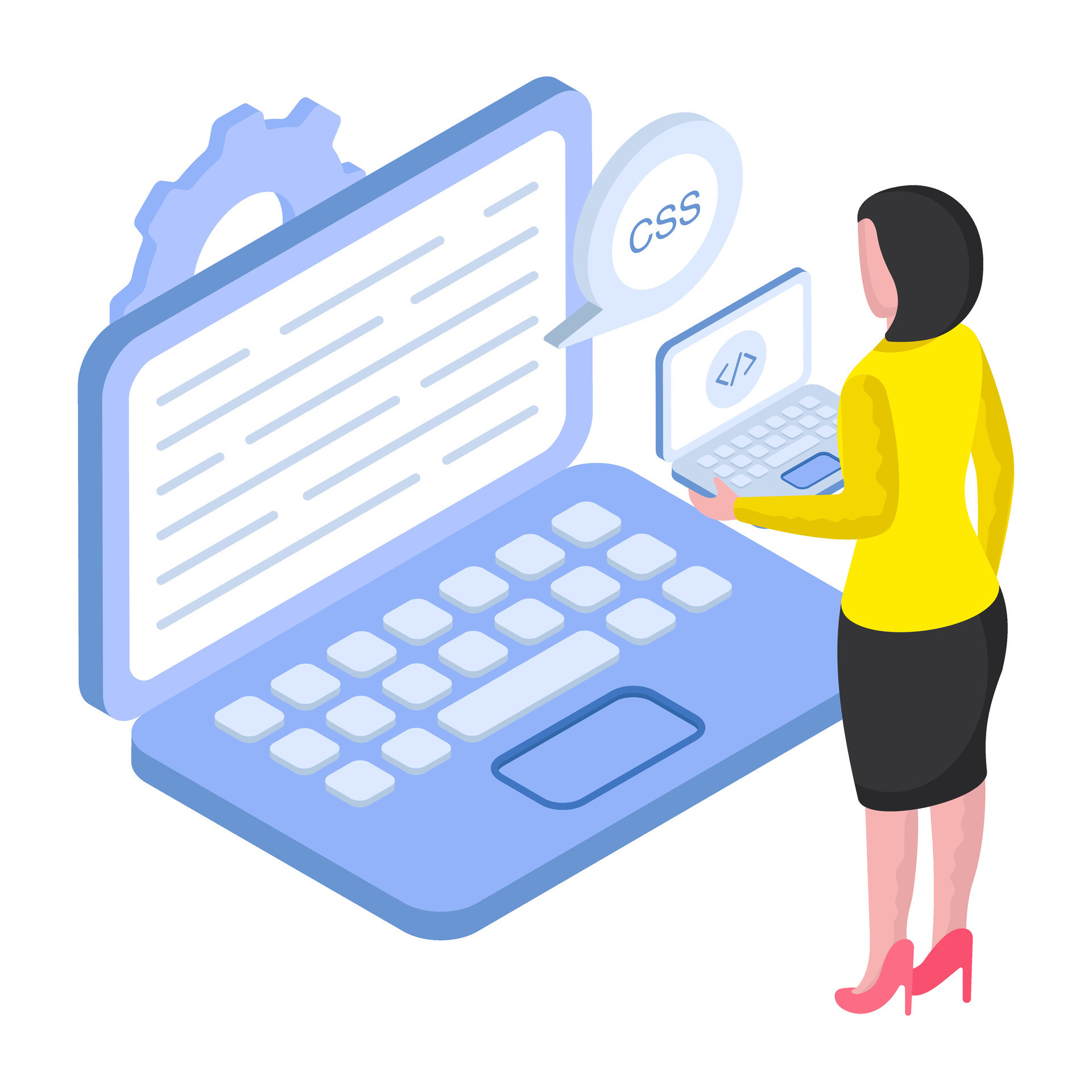 Vector design of laptop coding 34465004 Vector Art at Vecteezy
