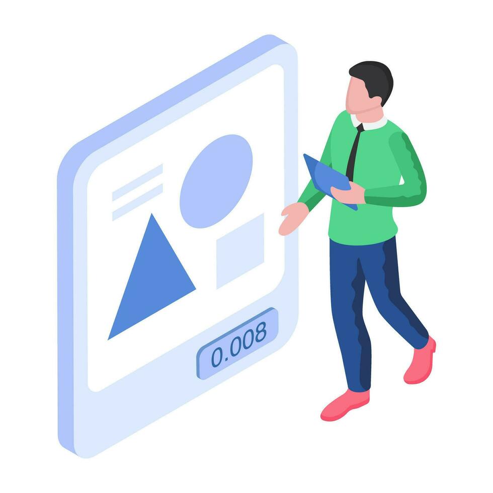 A modern design icon of nft price vector