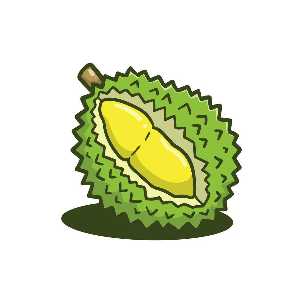 ilustración vector Durian plano diseño