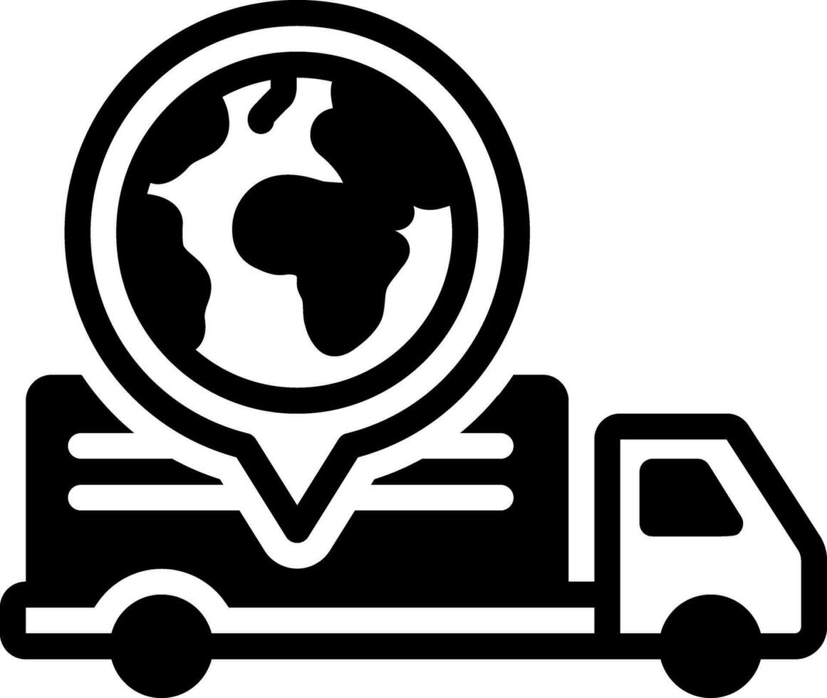 solid icon for international vector