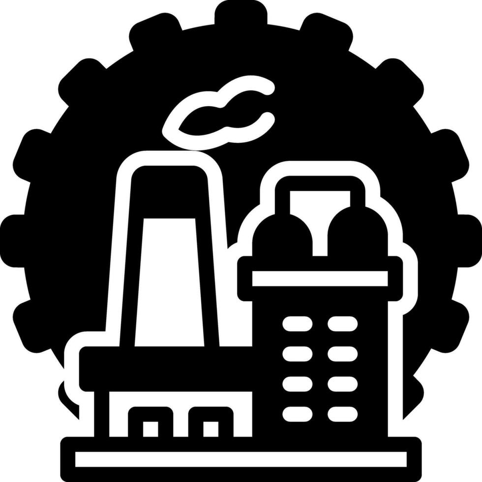 solid icon for manufacturer vector
