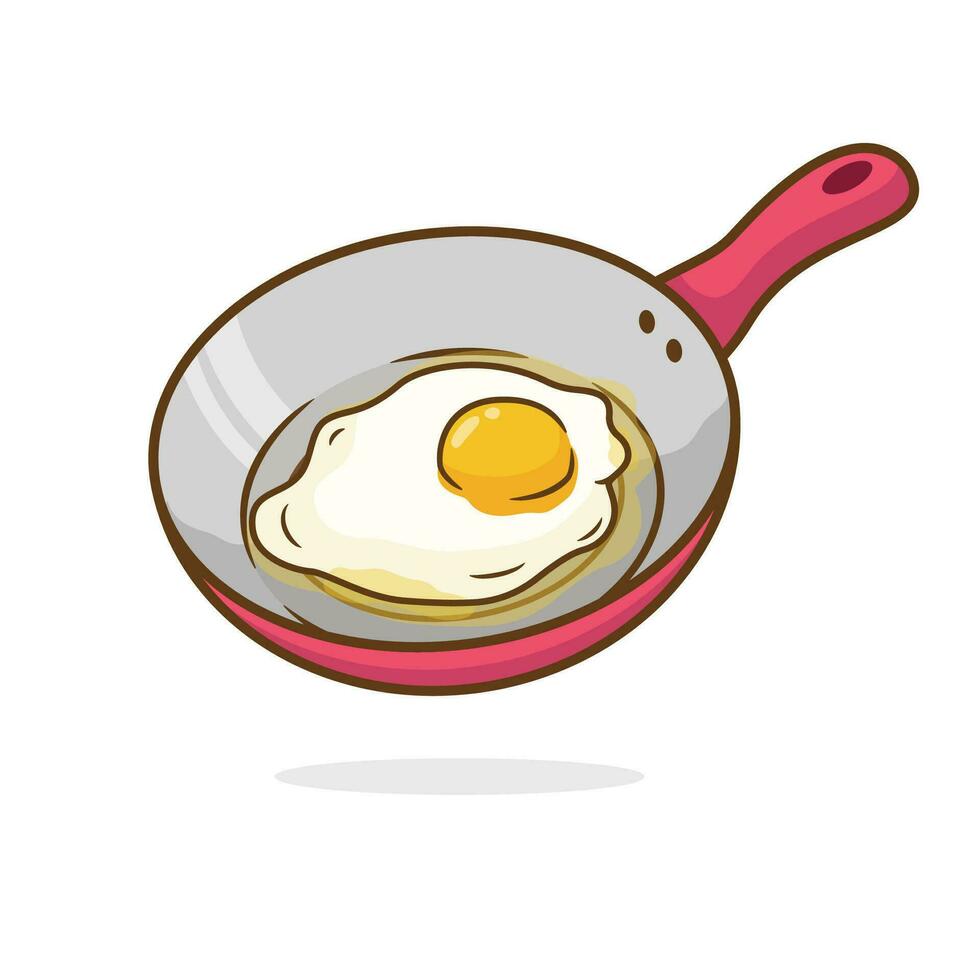 Vector fried egg concept illustration