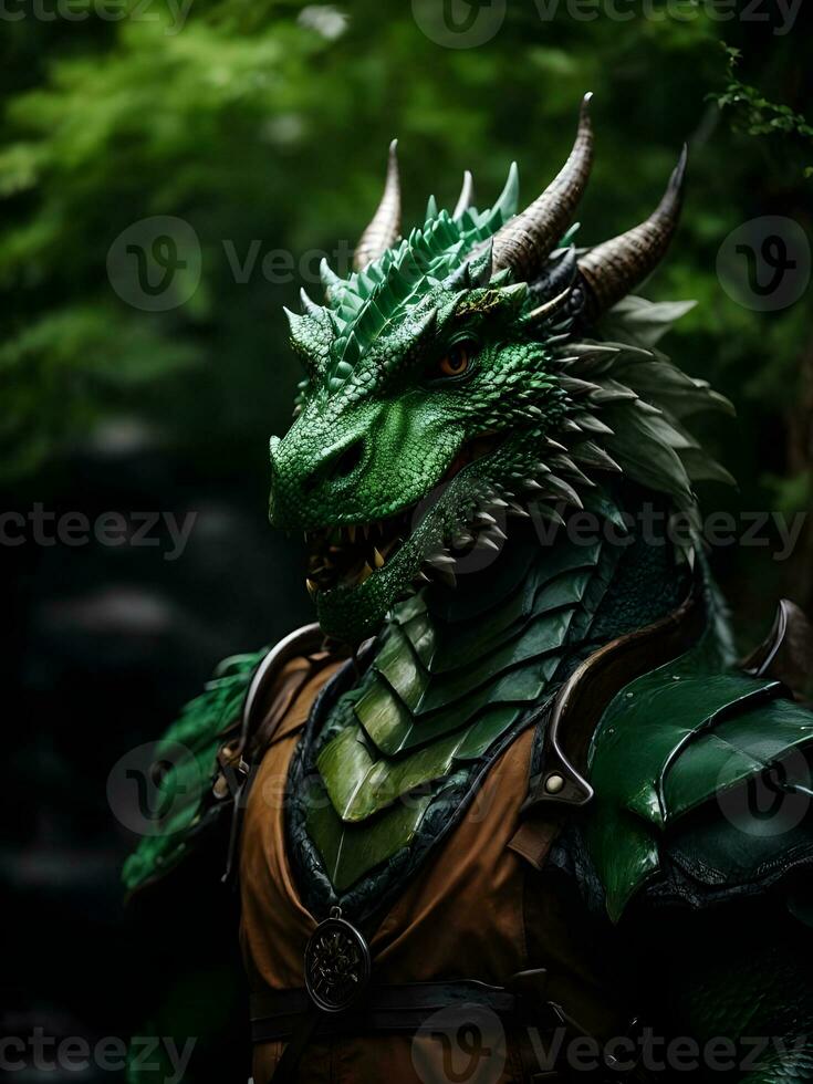 Green dragon fantasy photo