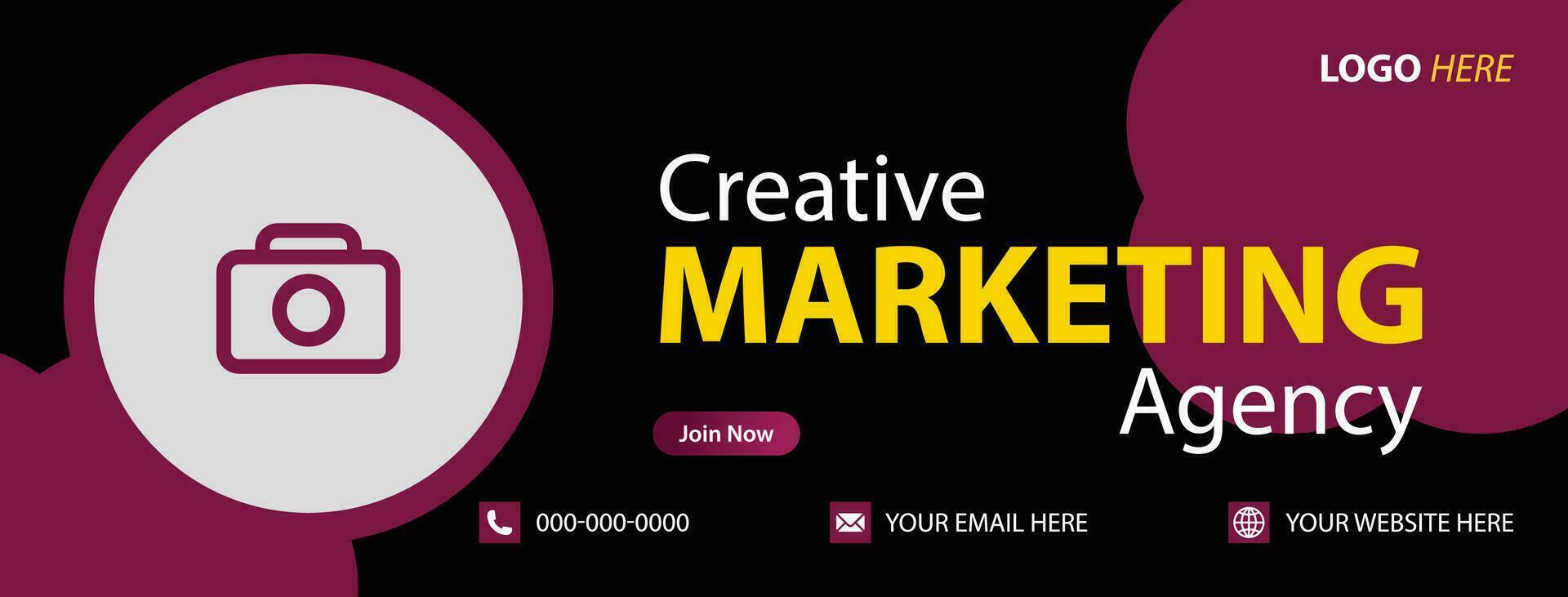 abstract vector business long banner template. Business minimal background, facebook cover and social media cover design