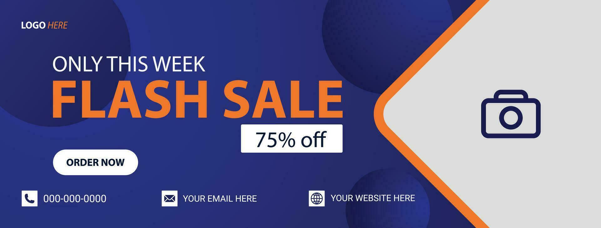 abstract vector business long banner template. Business minimal background, facebook cover and social media cover design