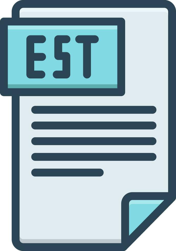 color icon for est vector