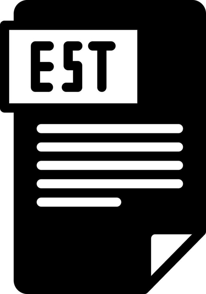 solid icon for est vector