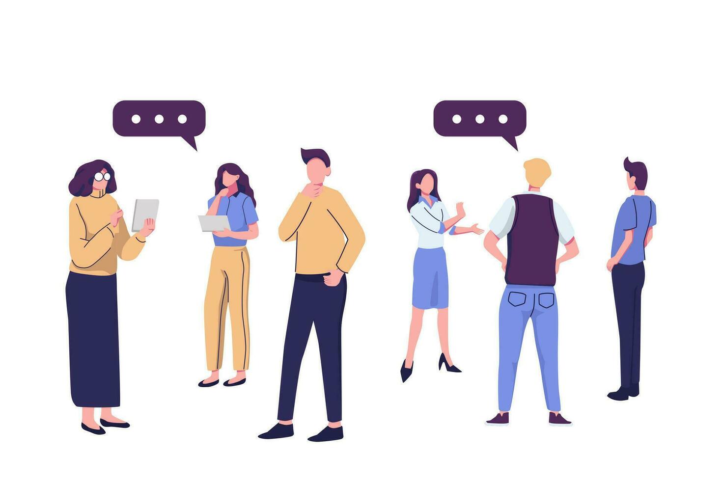 people discussion flat style illustration vector design