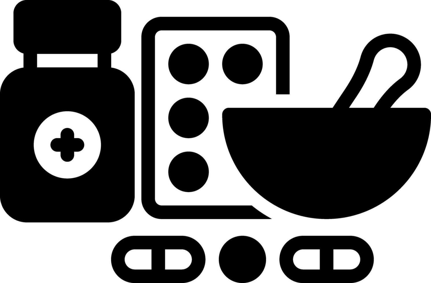 solid icon for drug vector