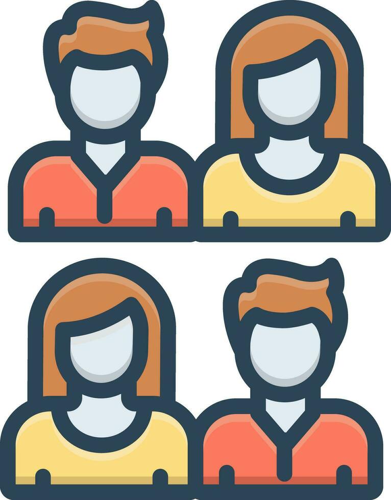 color icon for citizens vector