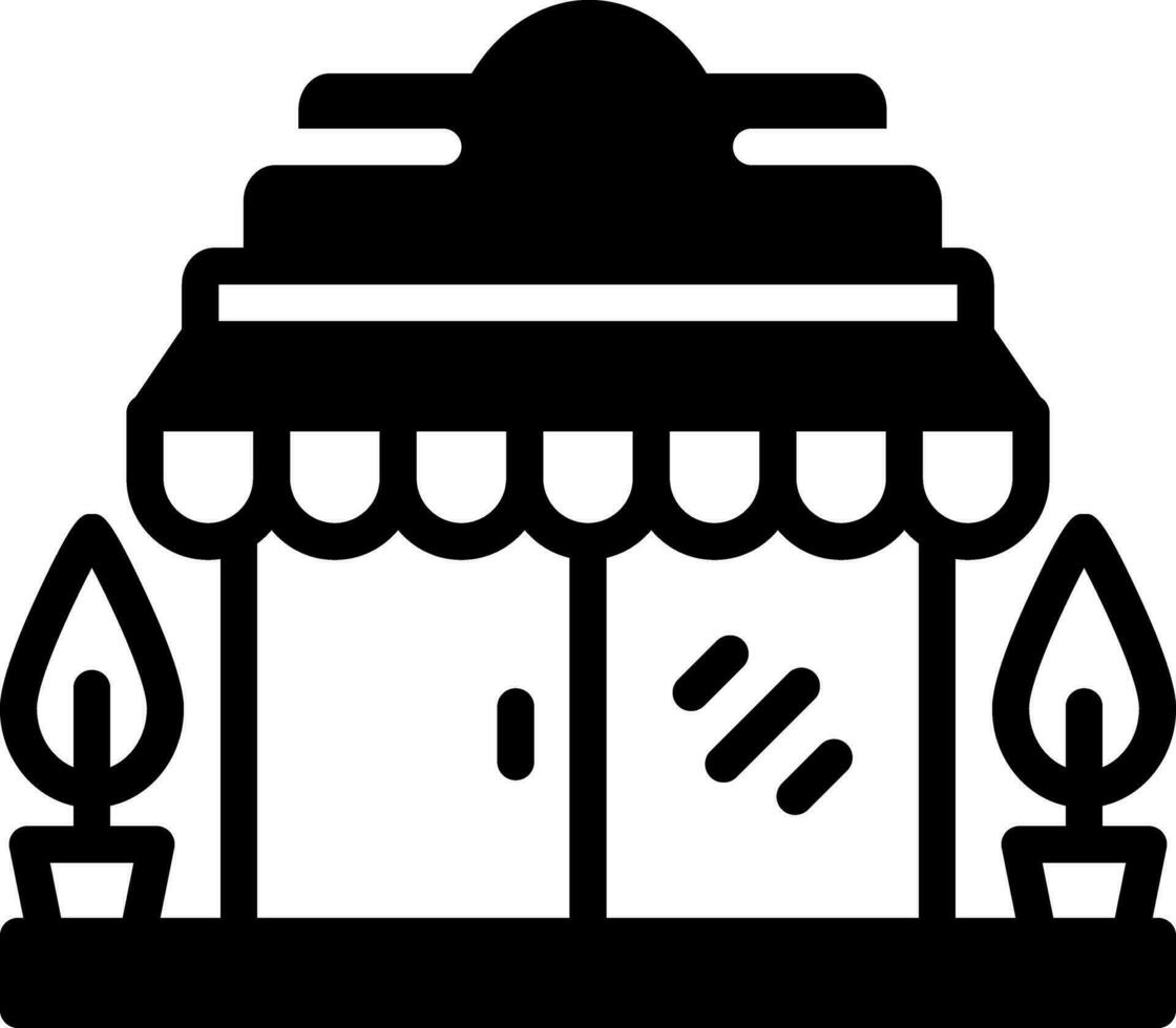 solid icon for store vector