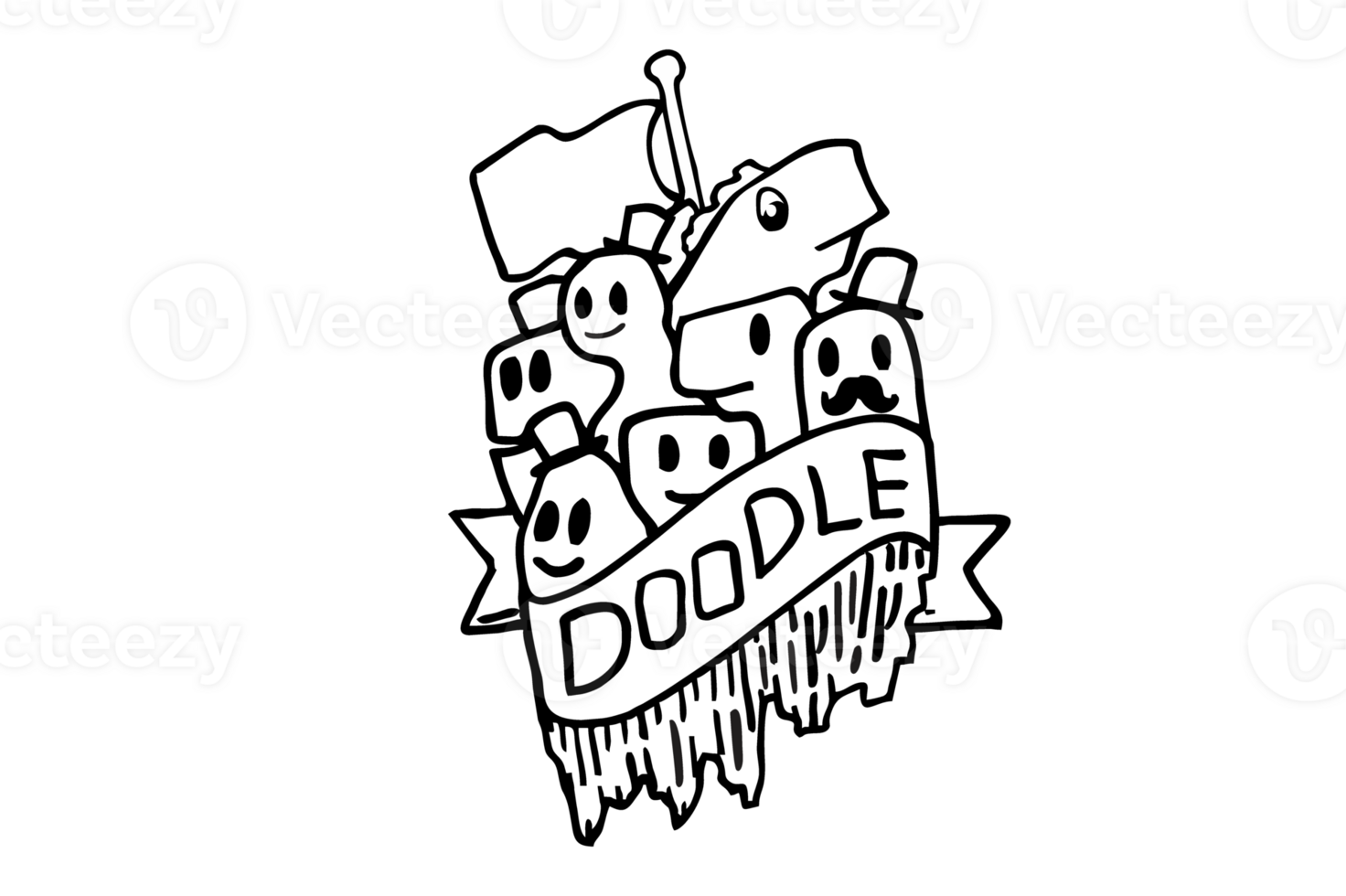 Doodle Illustration With Transparent Background png