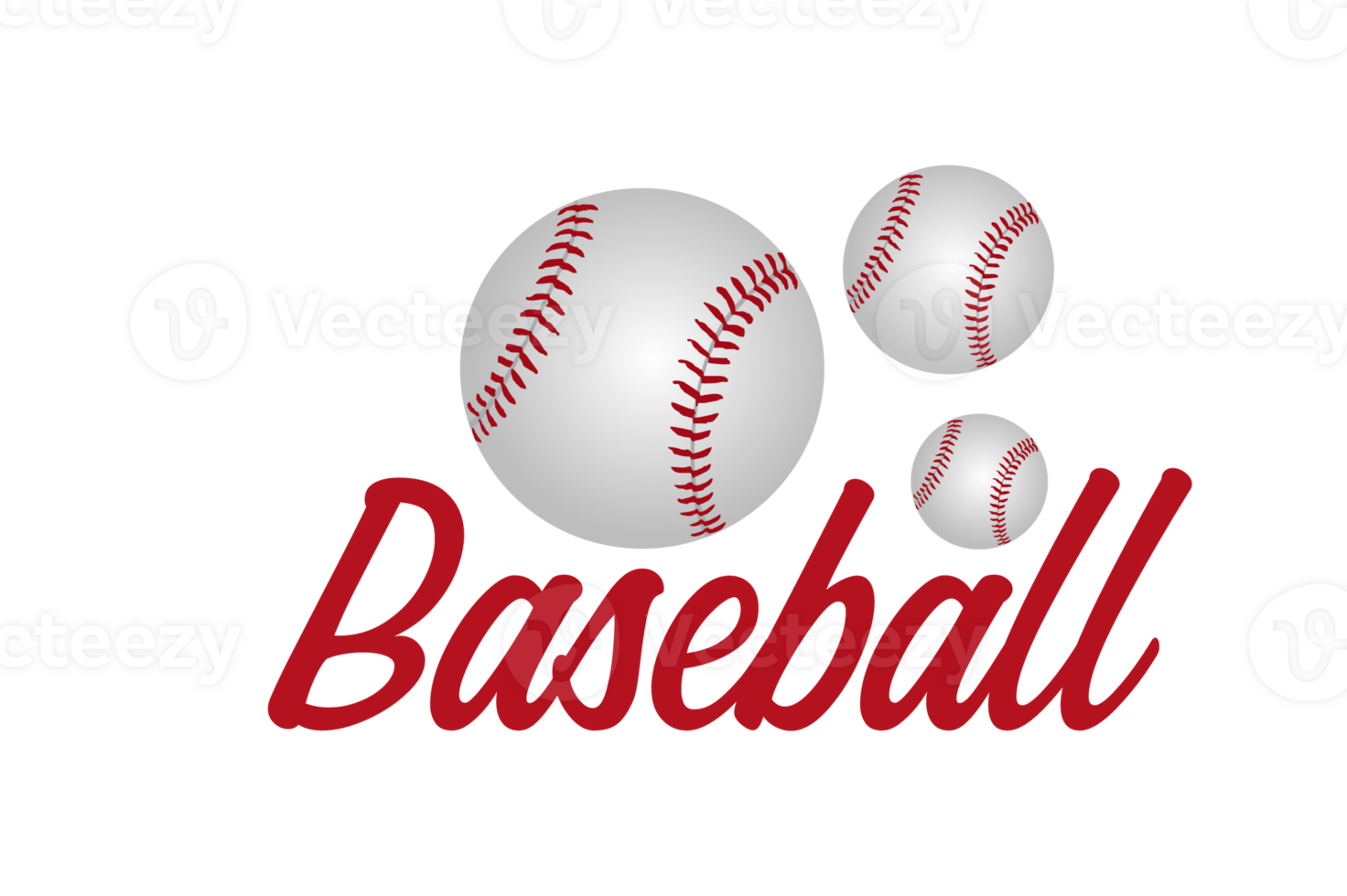 Baseball Design mit transparent Hintergrund png