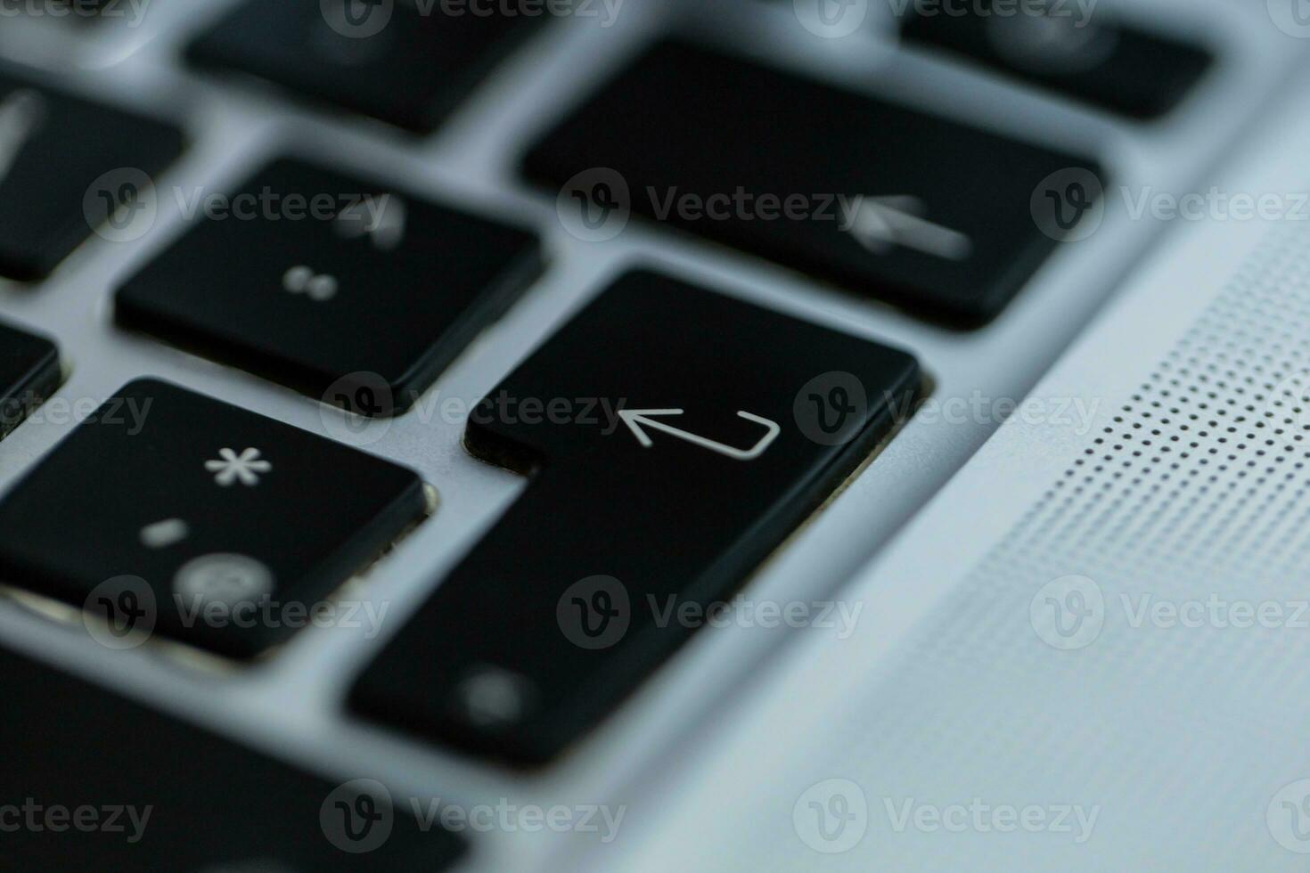 Computer keyboard with buttons and button esc, closeup. Exit and