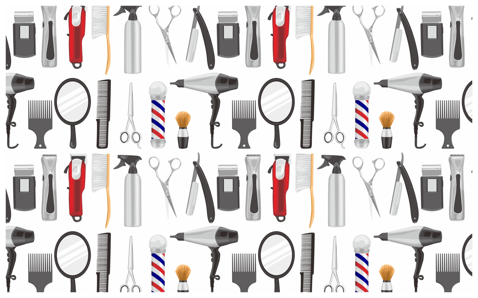 Barbershop Item Pattern Background png