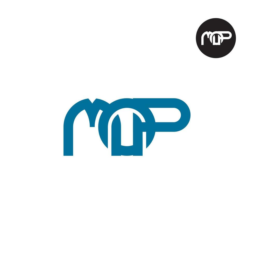 Letter MOP Monogram Logo Design vector