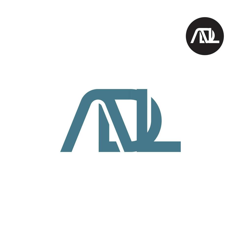 Letter ADL Monogram Logo Design vector
