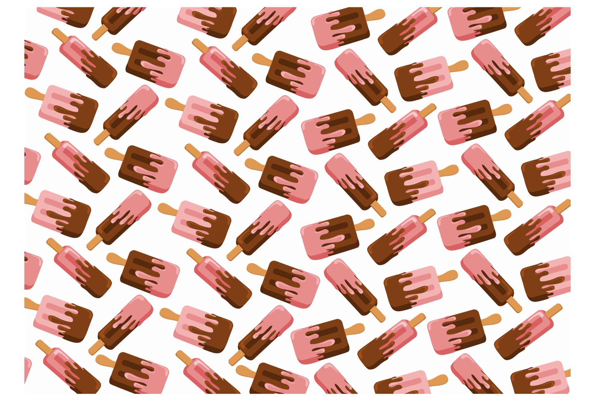 chocolate-strawberry-ice-cream-pattern-background-34466373-png