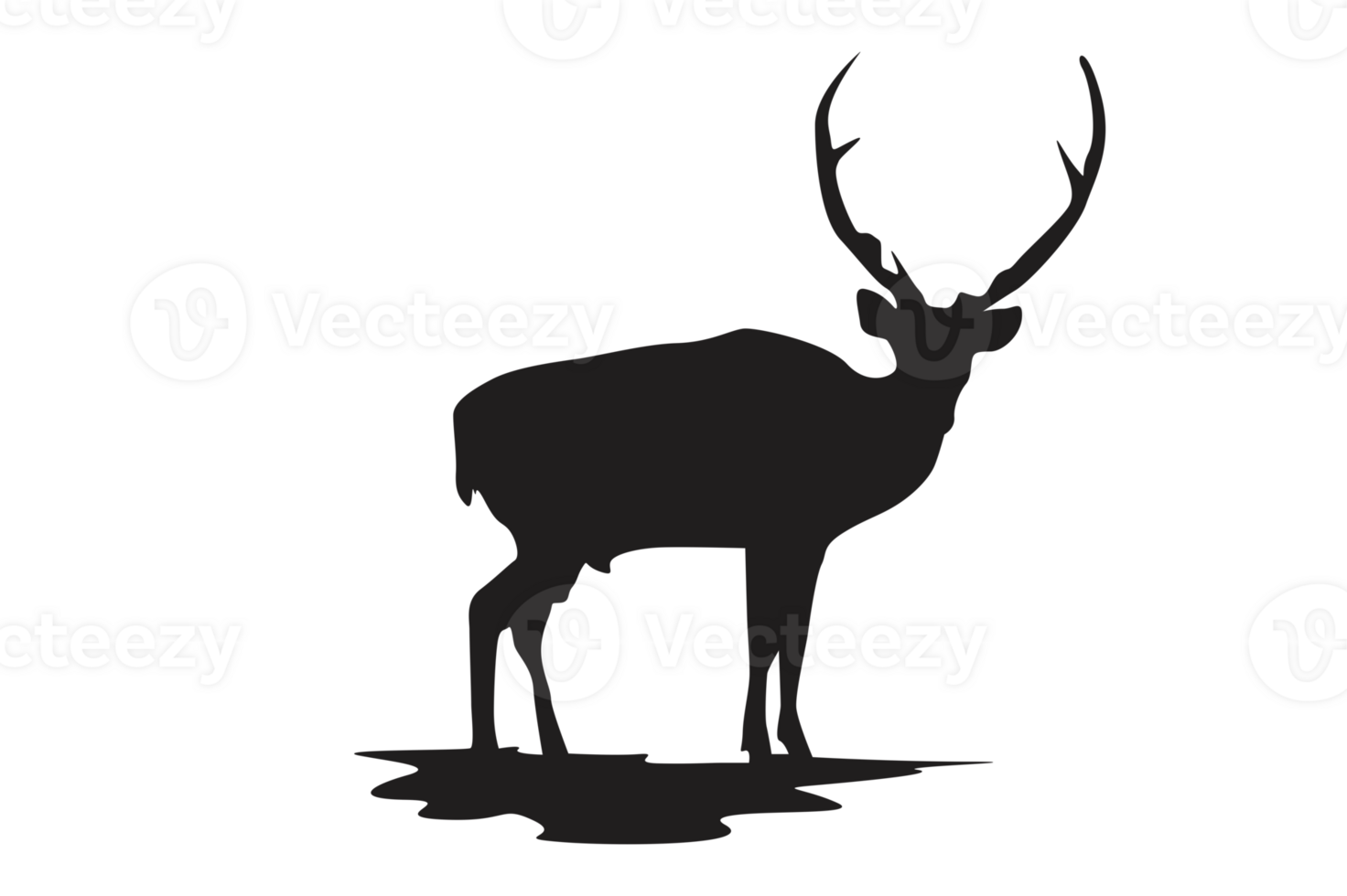 Pose Of Deer Silhouette With Transparent Background png