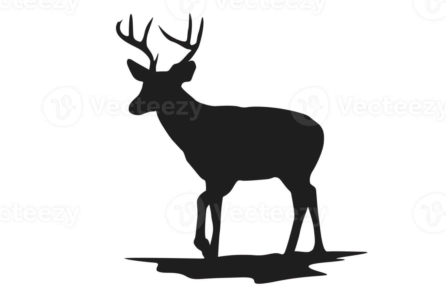 Pose Of Deer Silhouette With Transparent Background png