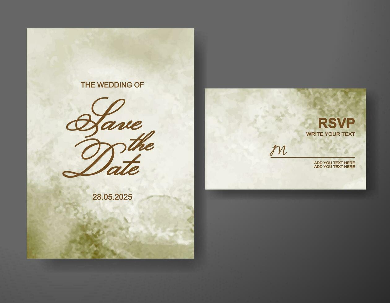 invitación de boda con fondo abstracto de acuarela vector