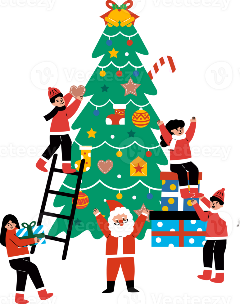 christmas tree and people png