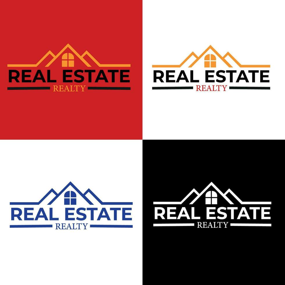 Real estate logo design,modern logo design for a financial industry. creative vector