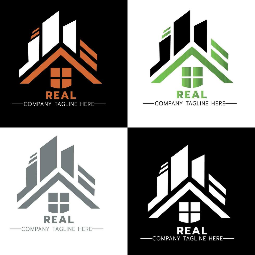 logotipo inmobiliario vector