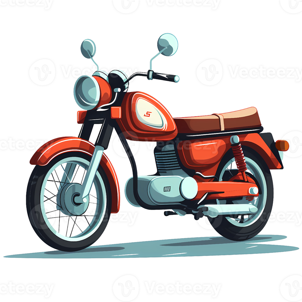 Ai generated illustration of a motorcycle on a transparent background png