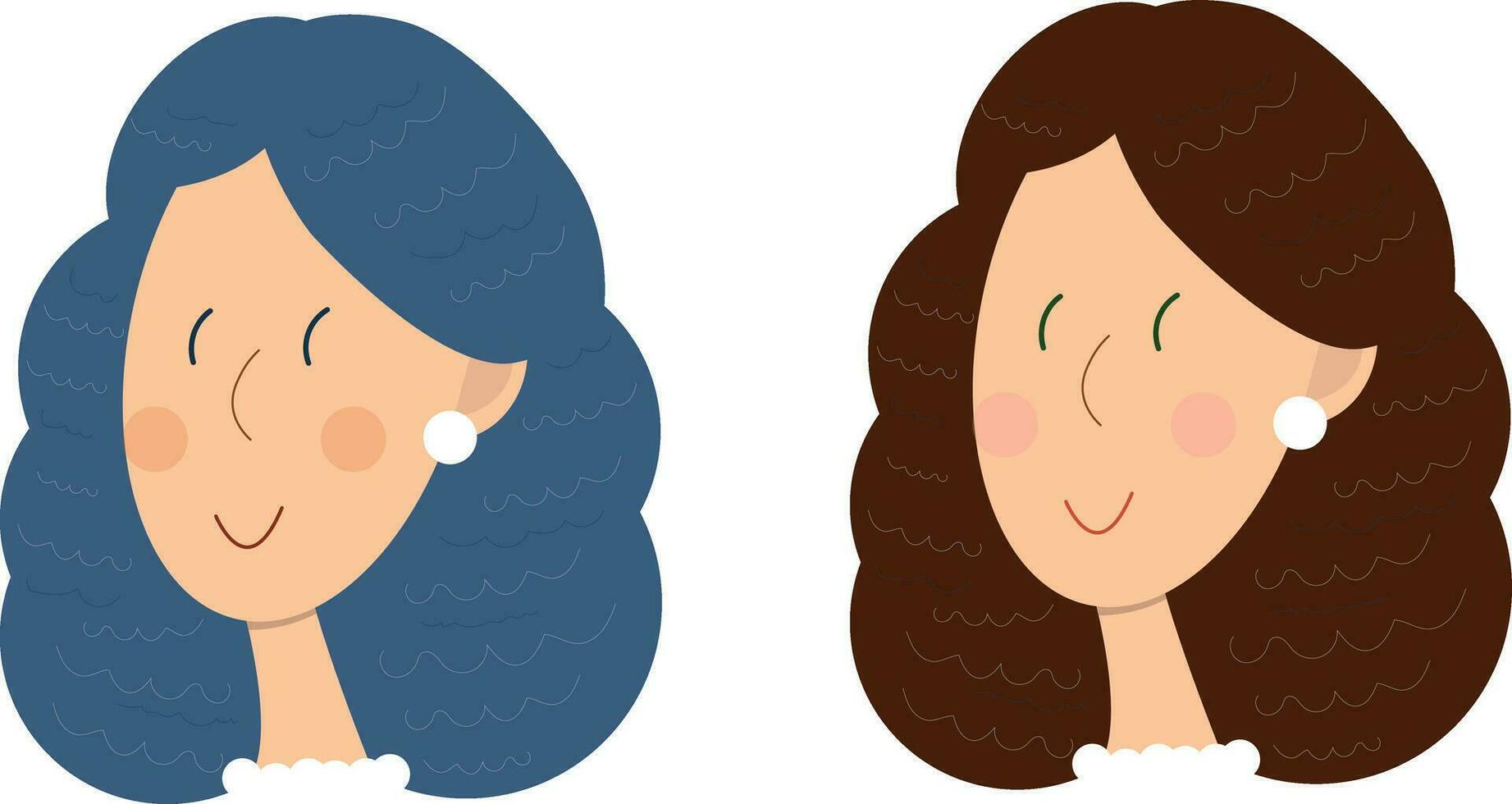 joven mujer conjunto vector