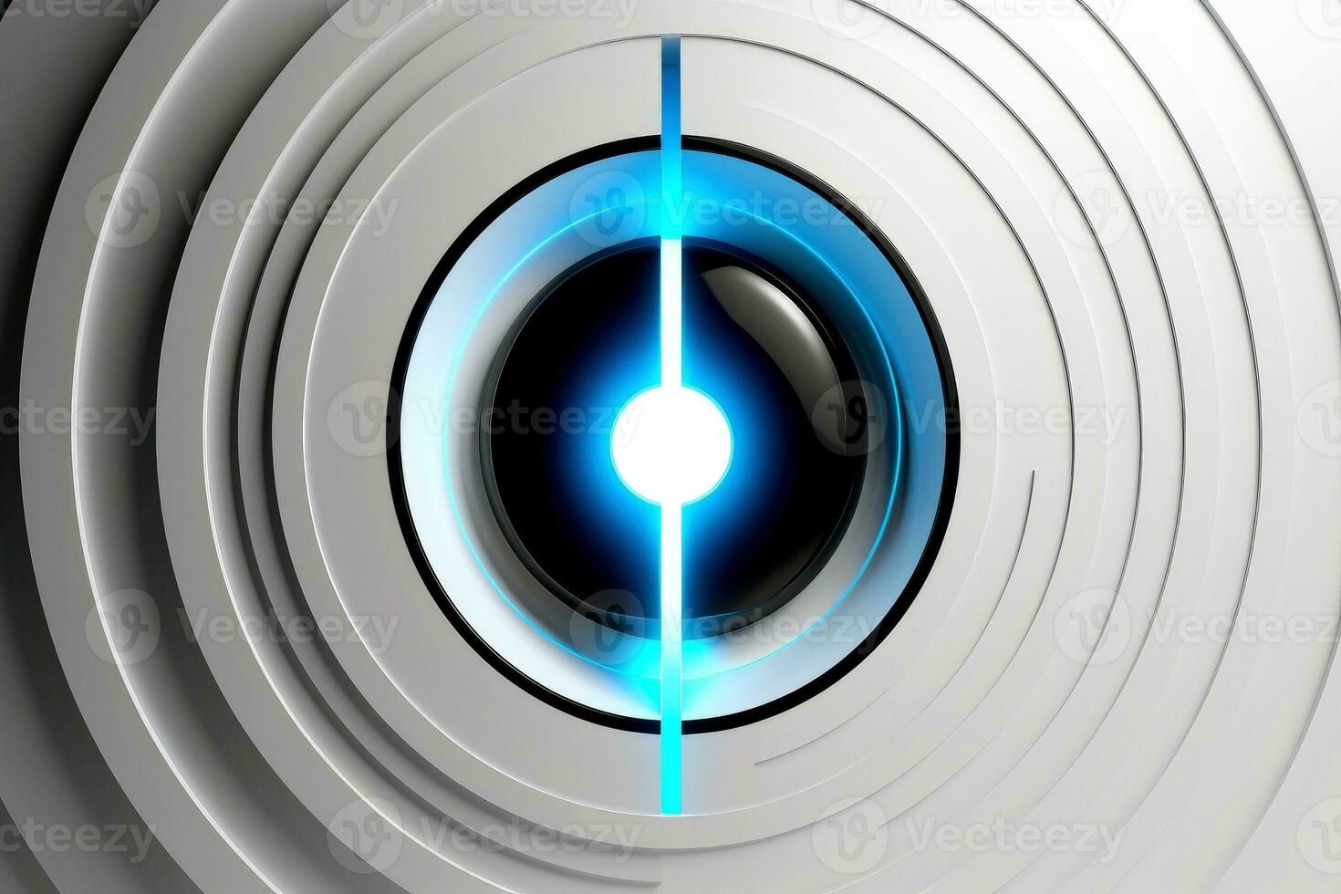 Abstract technology digital keyhole ,high tech multicolor button, Generative AI photo