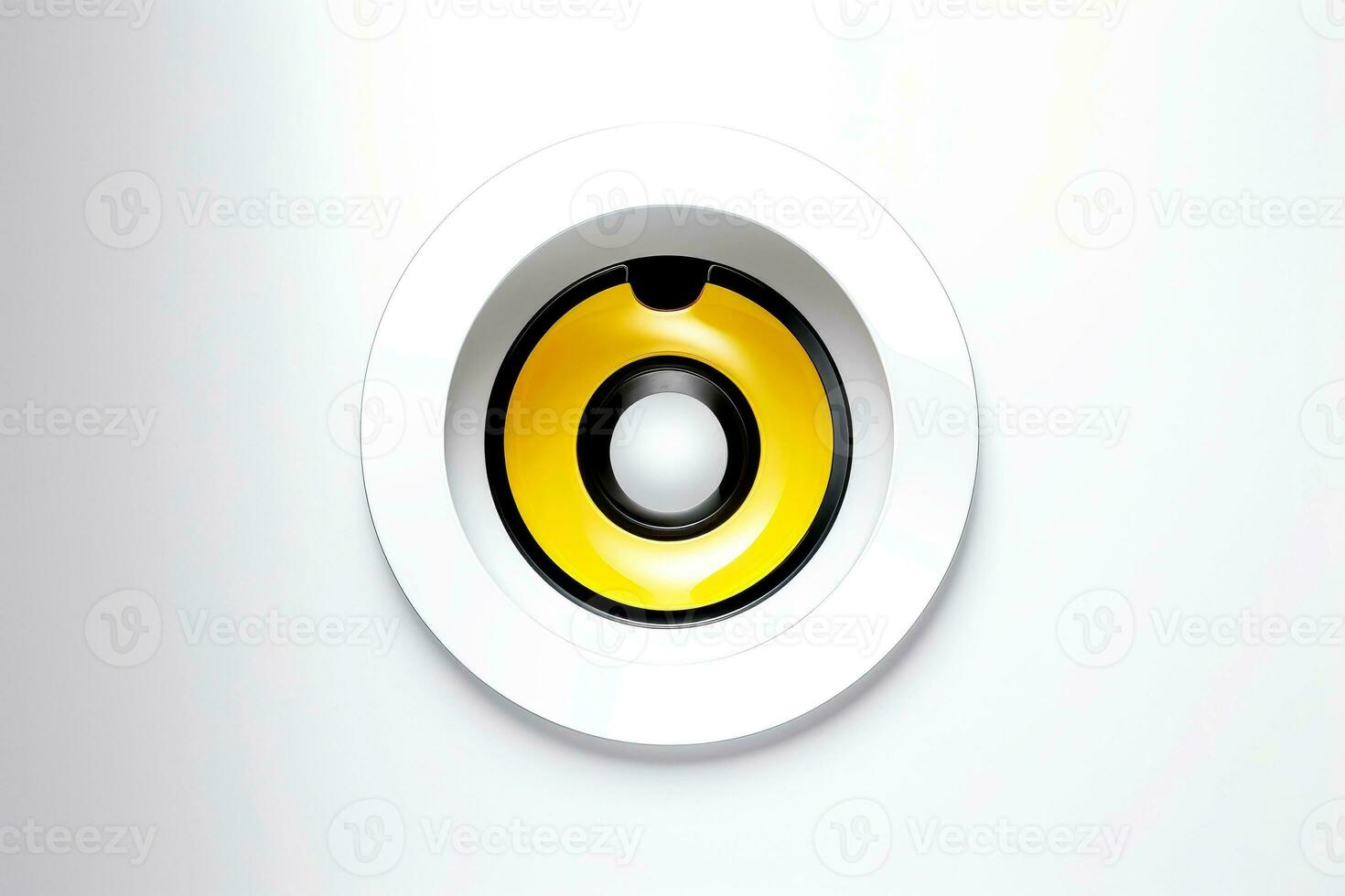 Abstract technology digital keyhole ,high tech multicolor button, Generative AI photo