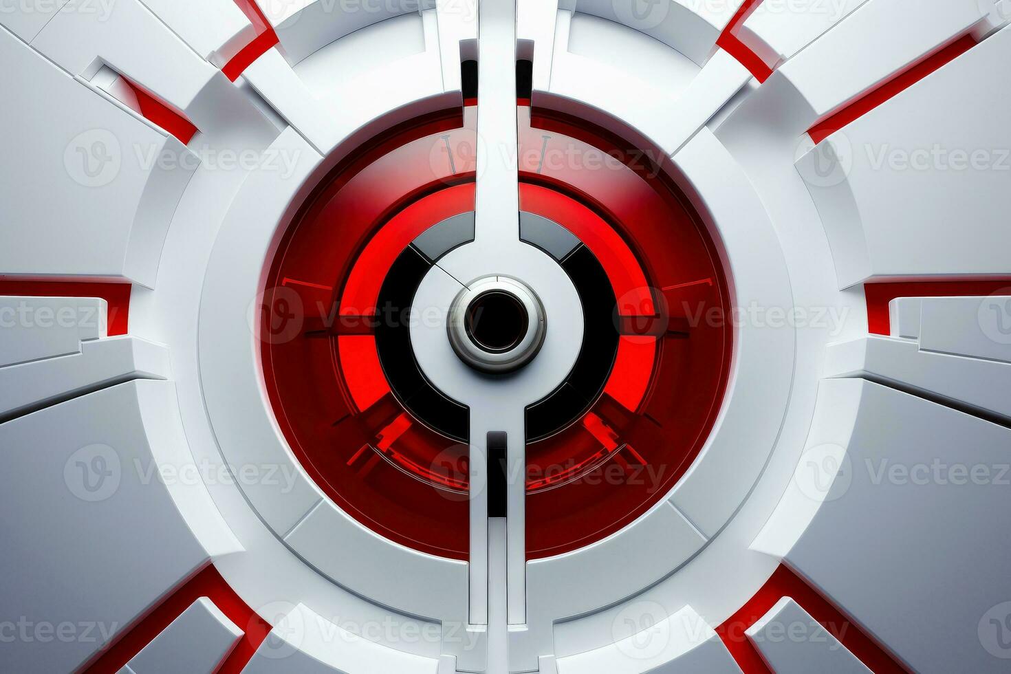 Abstract technology digital keyhole ,high tech multicolor button, Generative AI photo
