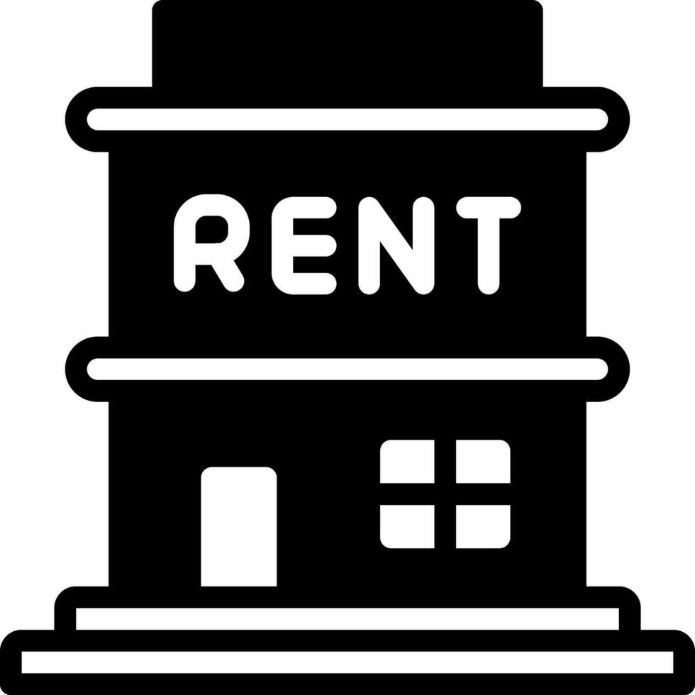 solid icon for rentals vector