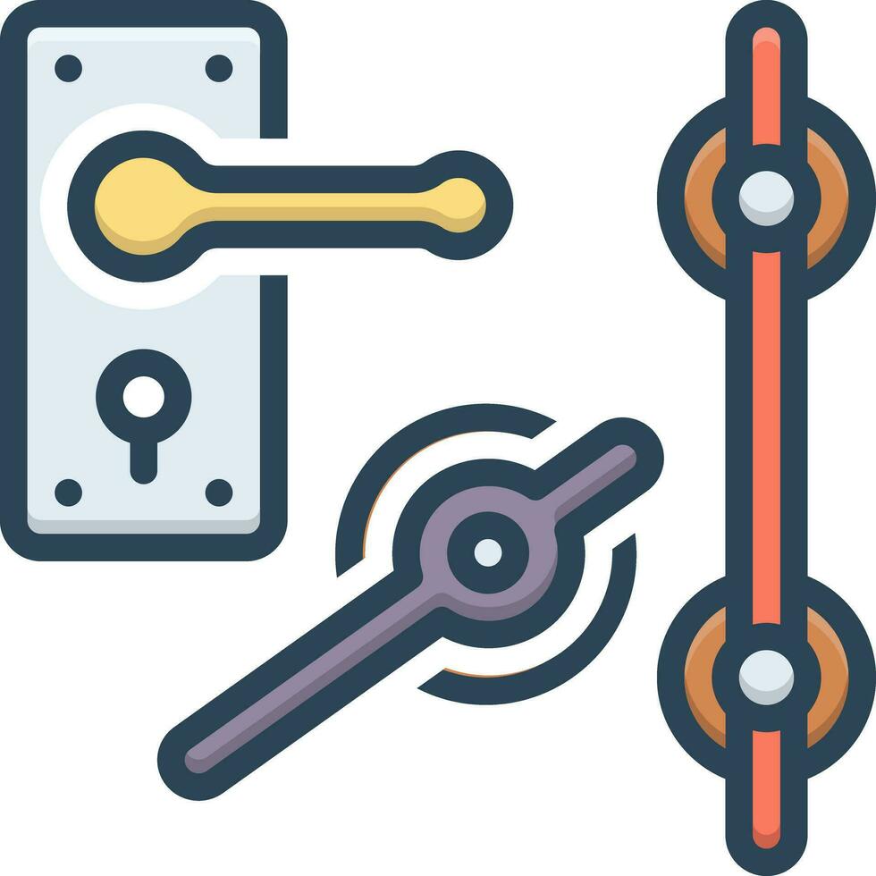 color icon for handles vector