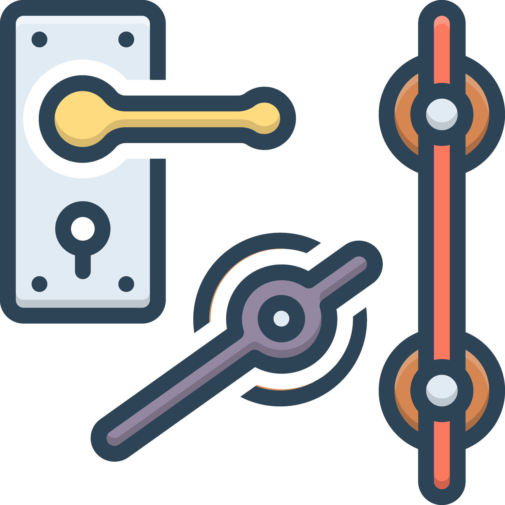 color icon for handles 34467091 Vector Art at Vecteezy