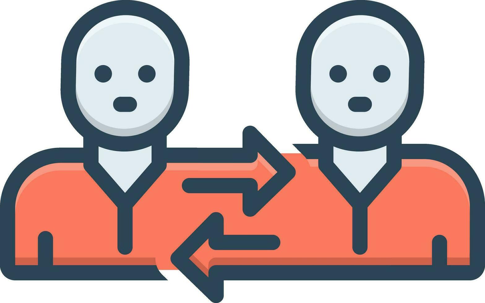 color icon for interact vector