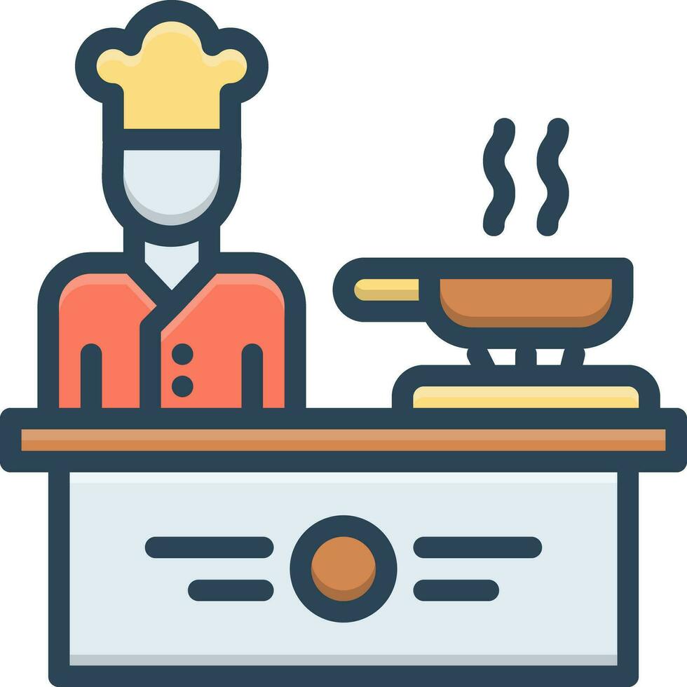 color icon for cooking vector