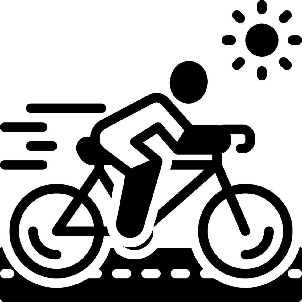 solid icon for cycling vector