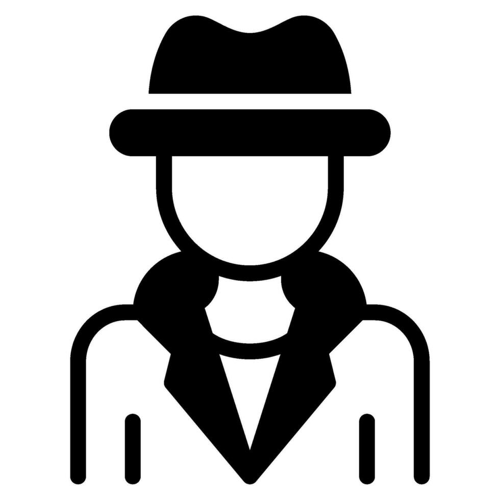 detective icono ilustración para uiux, infografía, etc vector