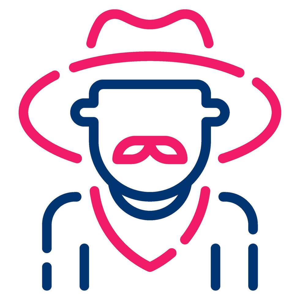 vaquero icono ilustración para uiux, infografía, etc vector