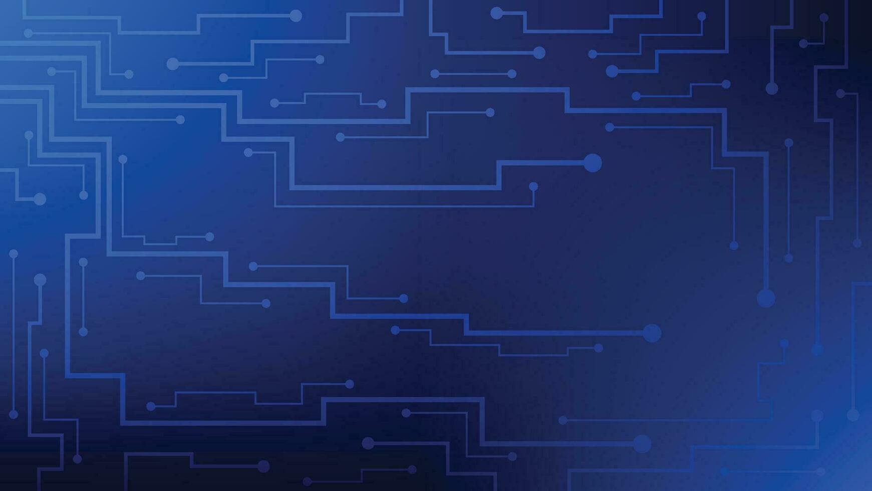 Hi tech digital circuit board. AI pad and electrical lines connected on blue lighting background. futuristic technology design element concept vector