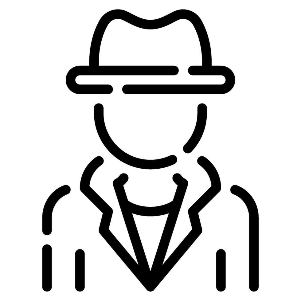 Detective icon illustration for UIUX, infographic, etc vector
